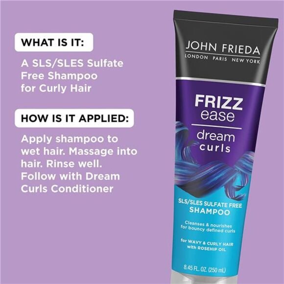 John Frieda Frizz Ease Dream Curls Shampoo and Conditioner Set + Cream Oil - Picture 6 of 7